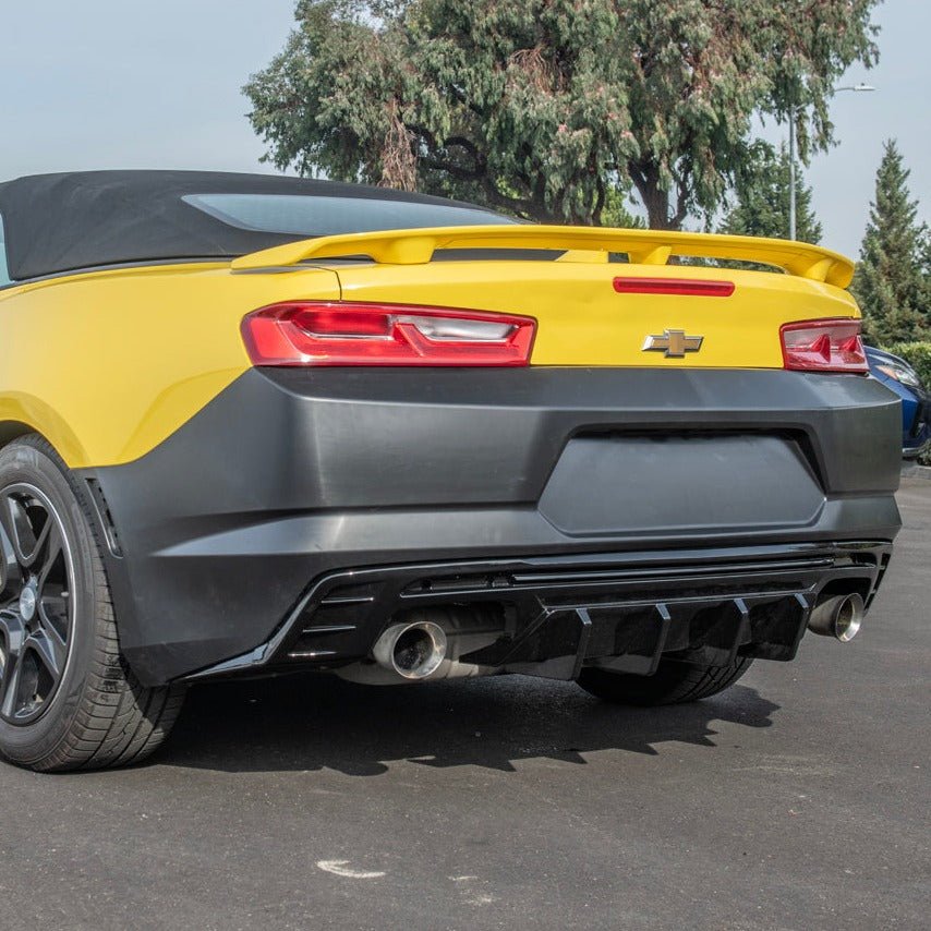 Chevrolet Camaro 6th Gen ZL1 Style Primed Black Rear Bumper Conversion Kit 2016-2018