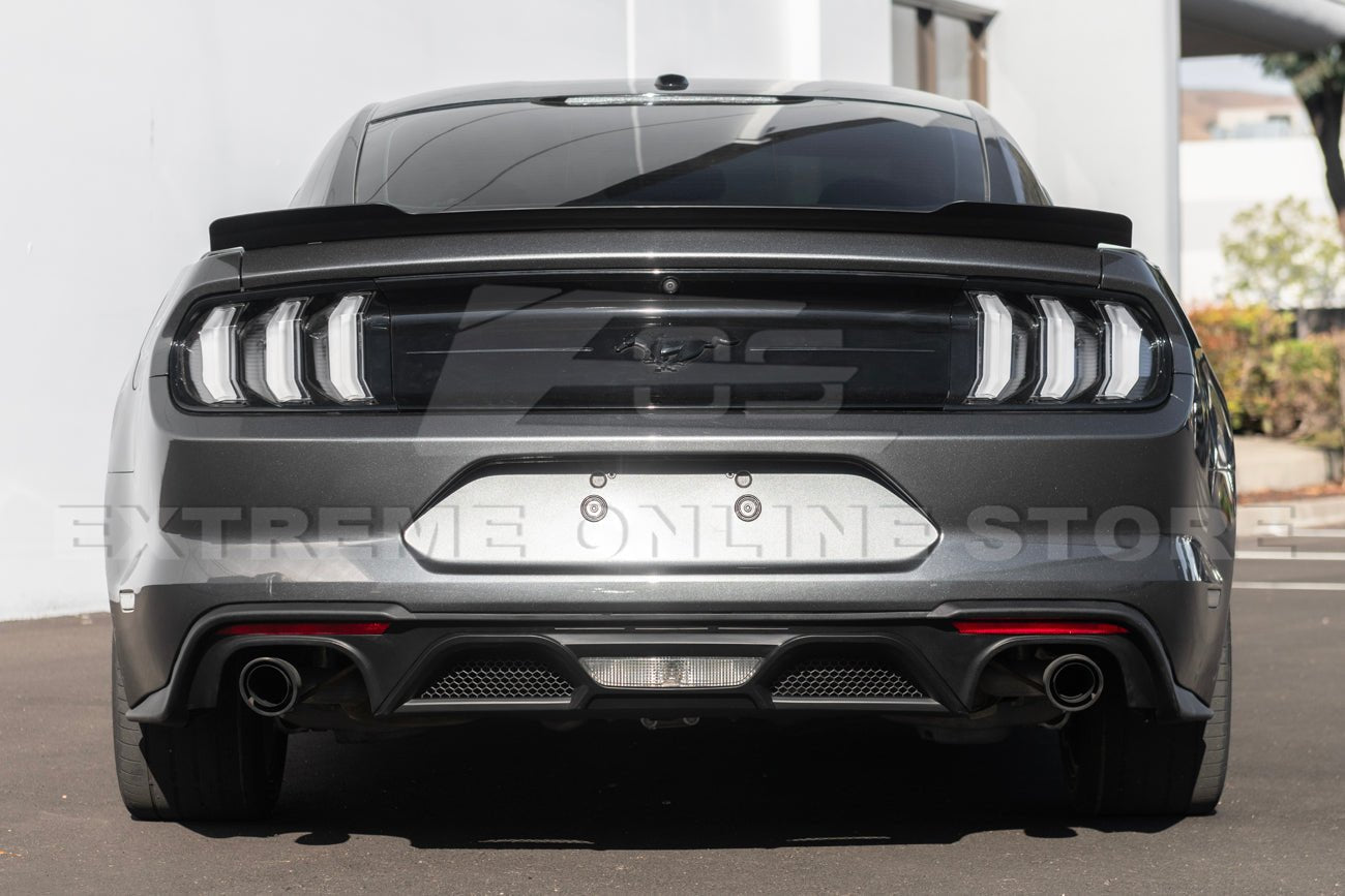 Ford Mustang S550 EOS Performance Ducktail Style Matte Black Gloss Black Rear Wing Spoiler 2015-2023
