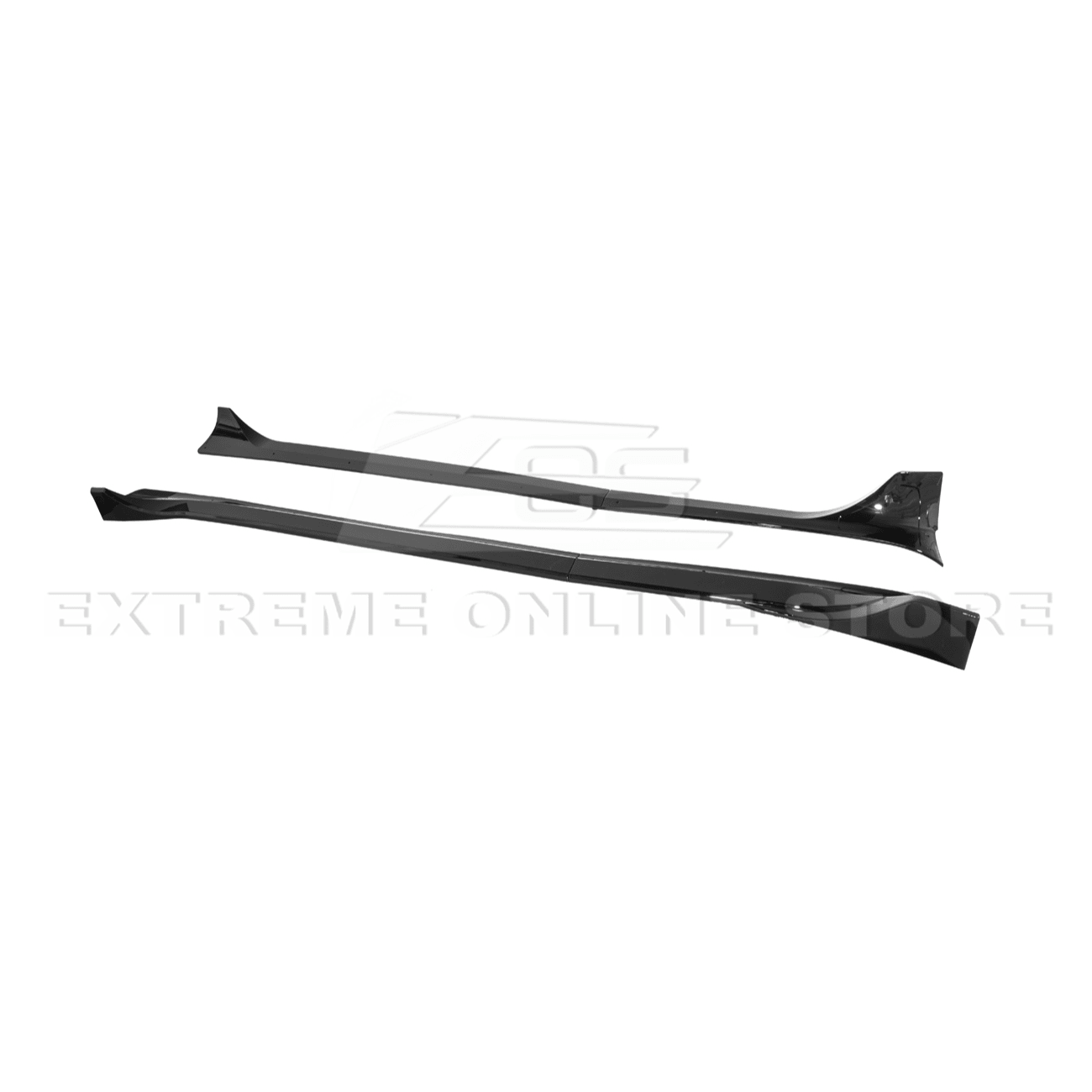 Tesla Model Y Track Style Gloss Black Front Lip Splitter Side Skirts Kit 2025-Up