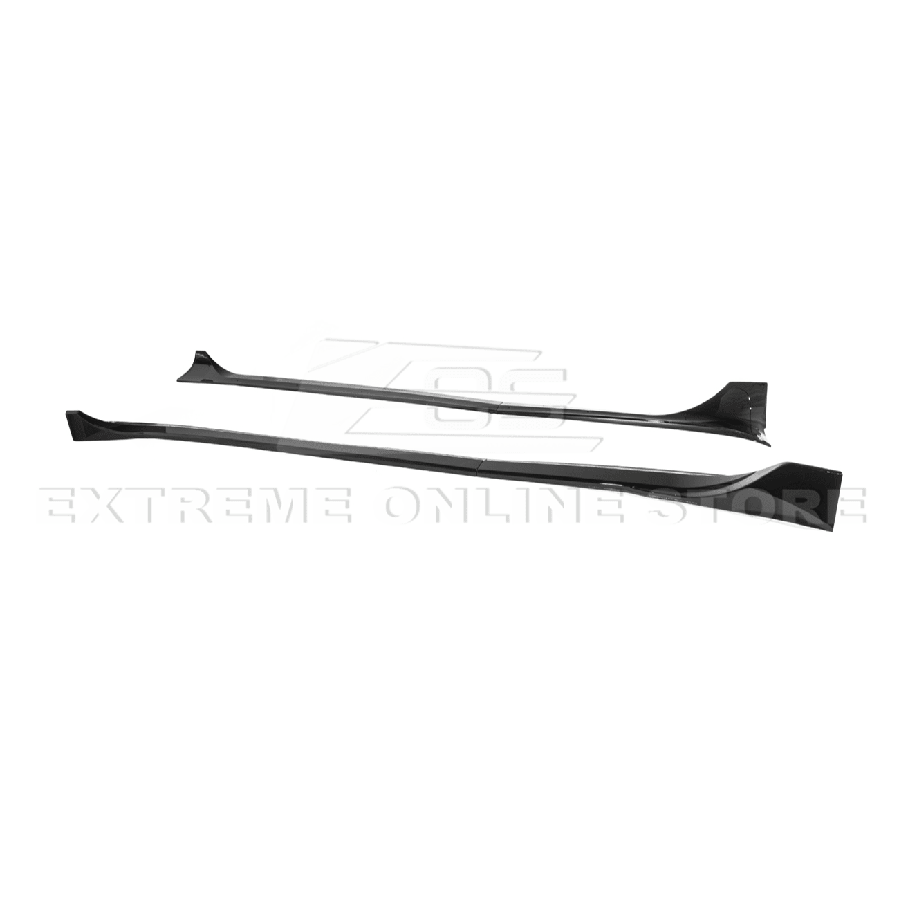 Tesla Model Y Track Style Gloss Black Side Skirts Rocker Panel Pair 2025-Up