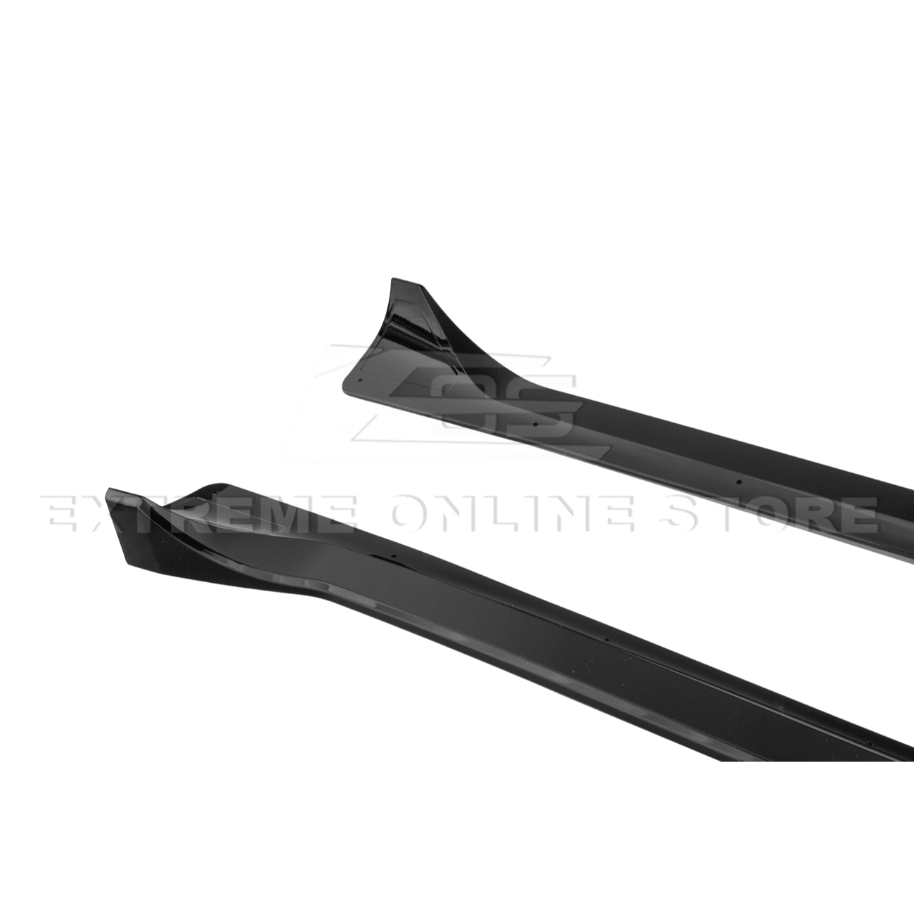 Tesla Model Y Track Style Gloss Black Side Skirts Rocker Panel Pair 2025-Up