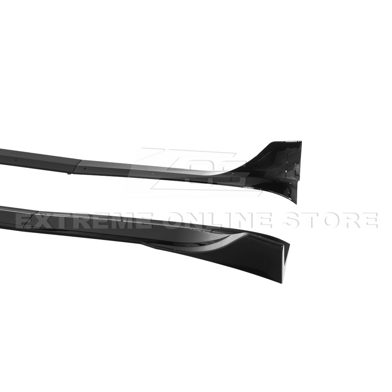 Tesla Model Y Track Style Gloss Black Side Skirts Rocker Panel Pair 2025-Up