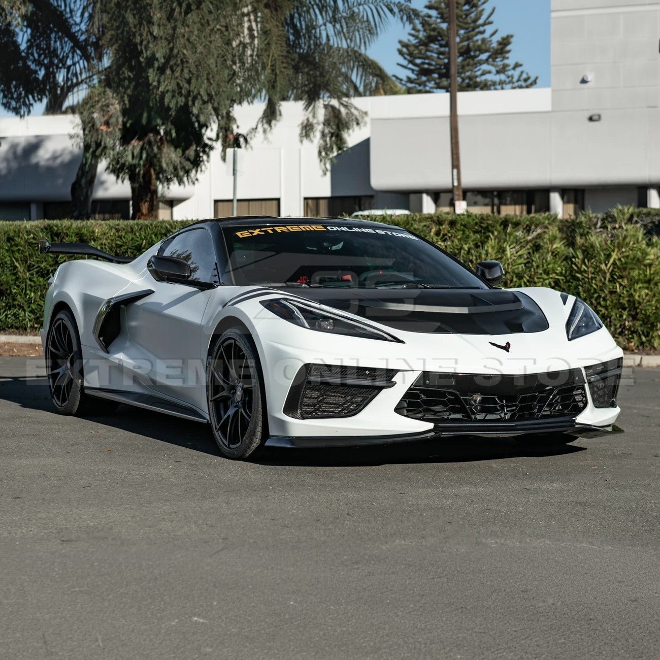 Corvette C8 Stingray Dry Carbon Fiber Front Splitter Z06 Z07 Conversion Package 2020-Up