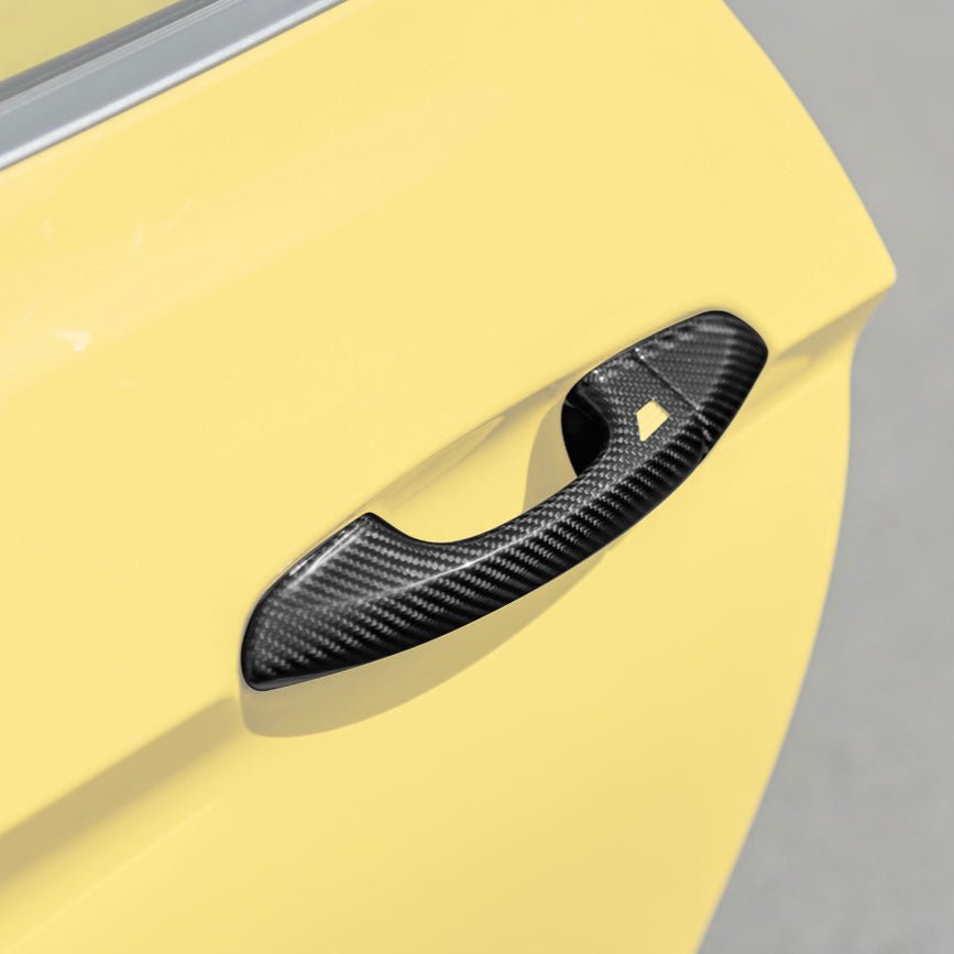 Ford Mustang S550 Factory Style Dry Carbon Fiber Outer Door Handle Cover Set 2015-2023