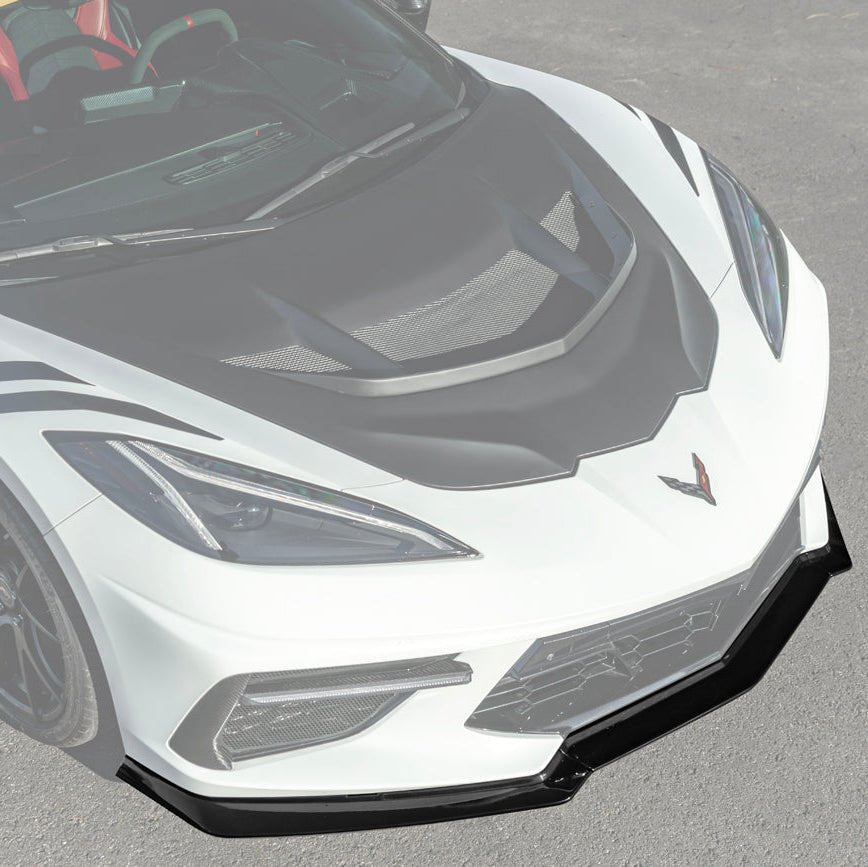 Corvette C8 Stingray Dry Carbon Fiber Front Splitter Z06 Z07 Conversion Package 2020-Up