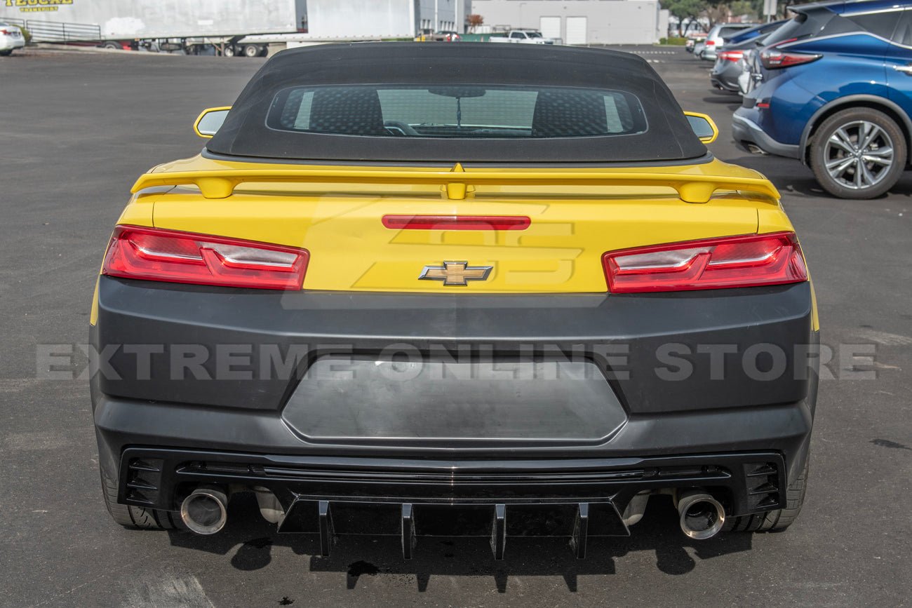 Chevrolet Camaro 6th Gen ZL1 Style Primed Black Rear Bumper Conversion Kit 2016-2018