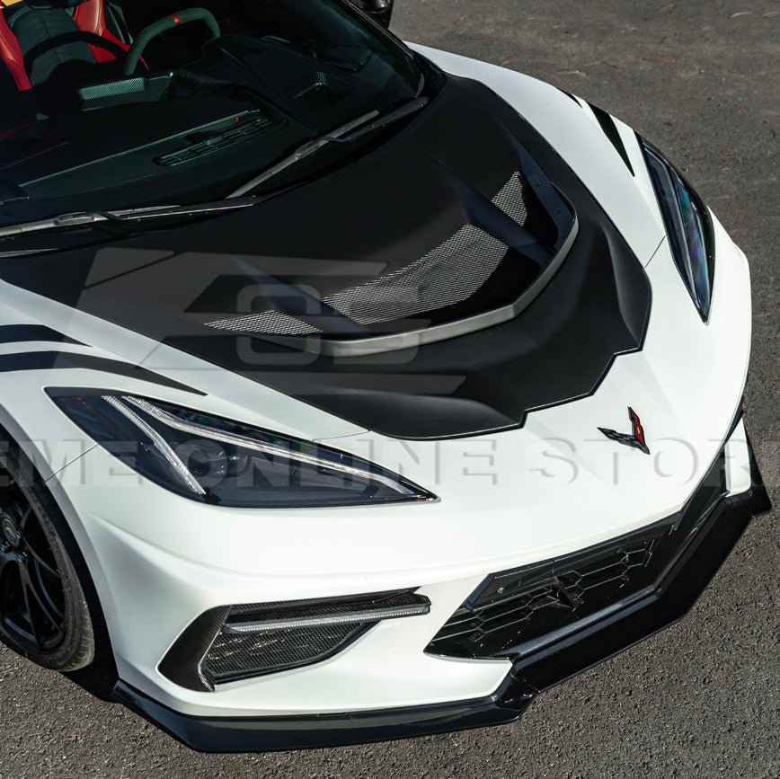 Corvette C8 Stingray Dry Carbon Fiber Front Splitter Z06 Z07 Conversion Package 2020-Up