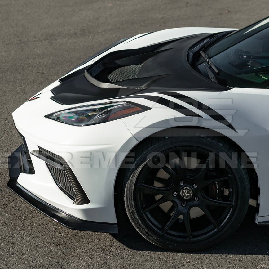 Corvette C8 Stingray Dry Carbon Fiber Front Splitter Z06 Z07 Conversion Package 2020-Up