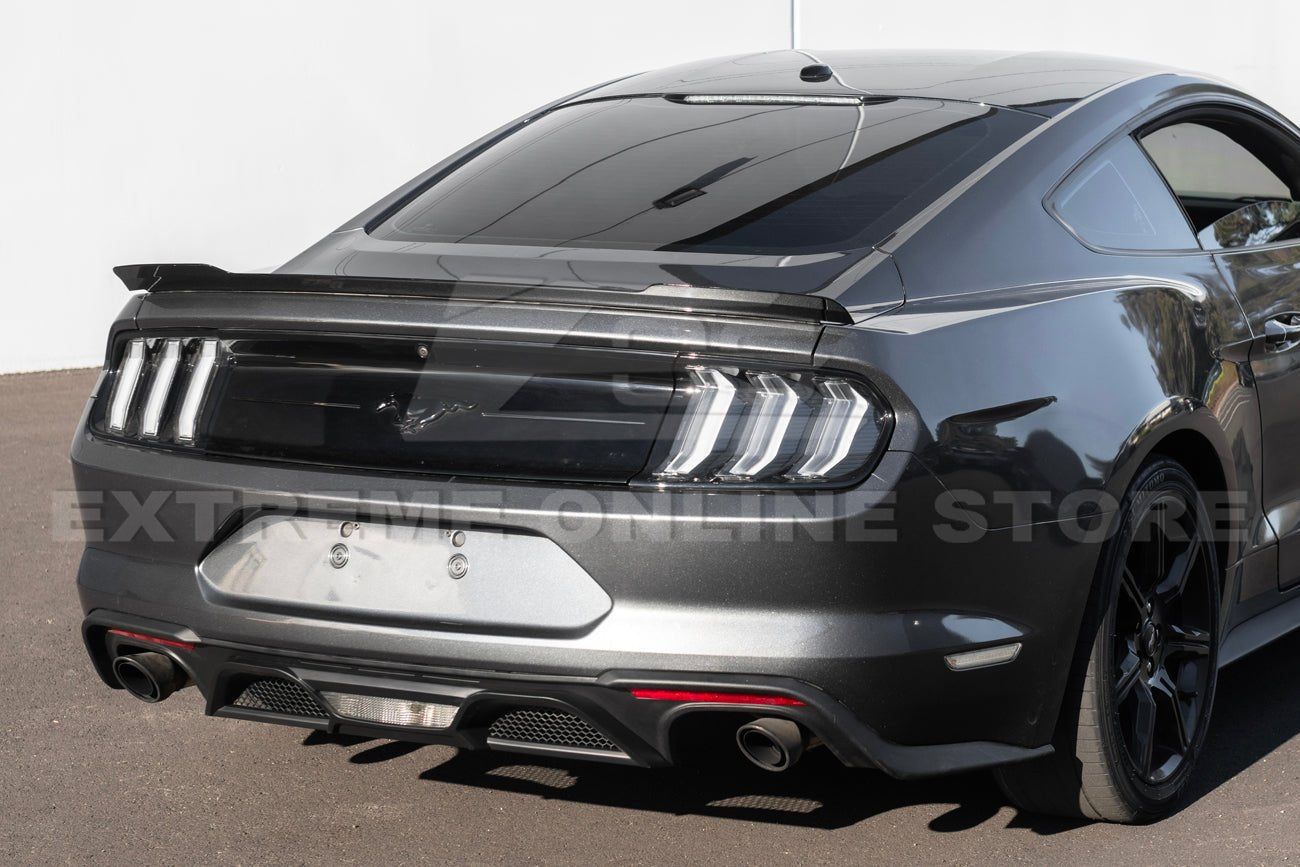Ford Mustang S550 EOS Performance Ducktail Style Matte Black Gloss Black Rear Wing Spoiler 2015-2023