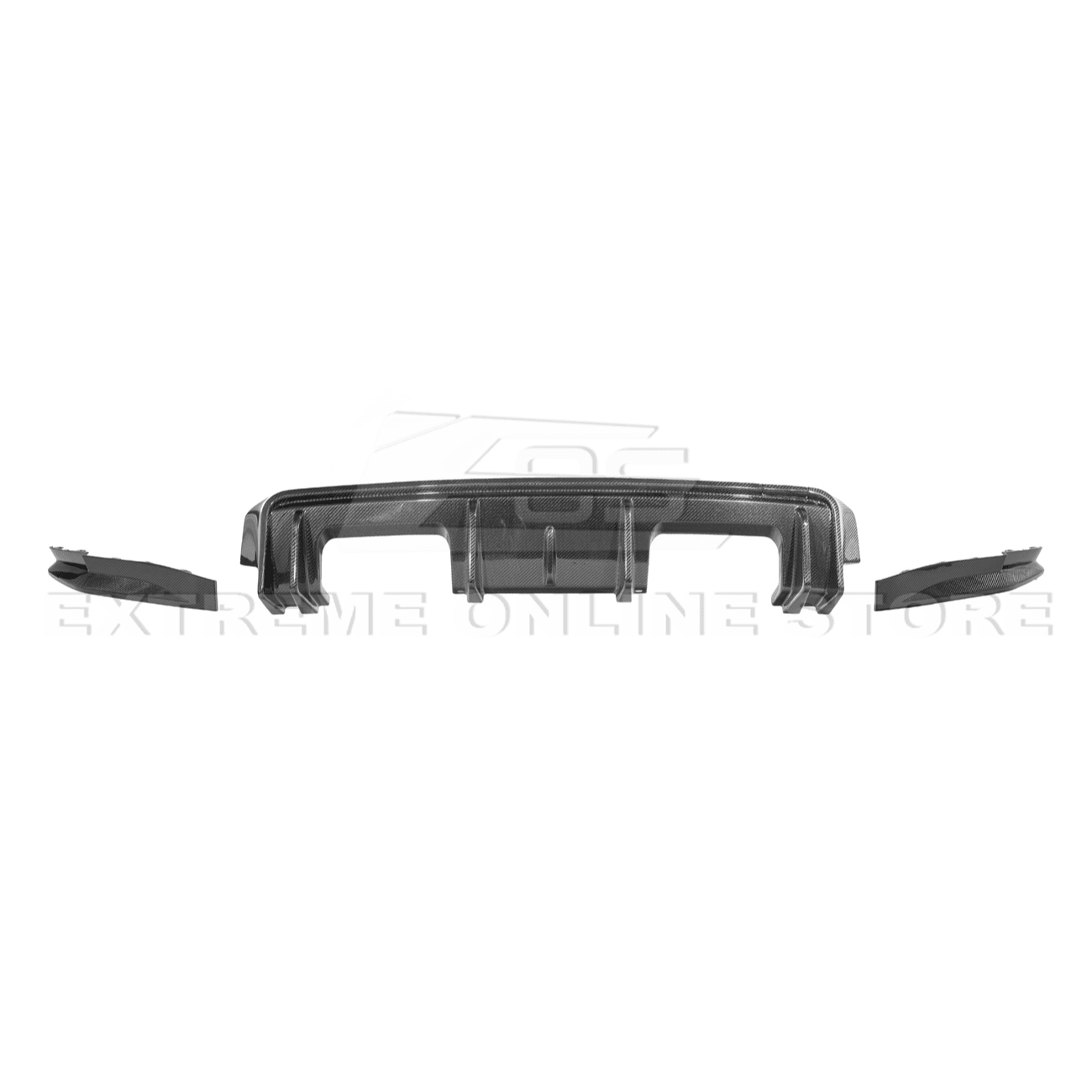 BMW G82 G83 M4 3D Style Carbon Fiber Replacement 3PCS Rear Diffuser Apron 2021-Up