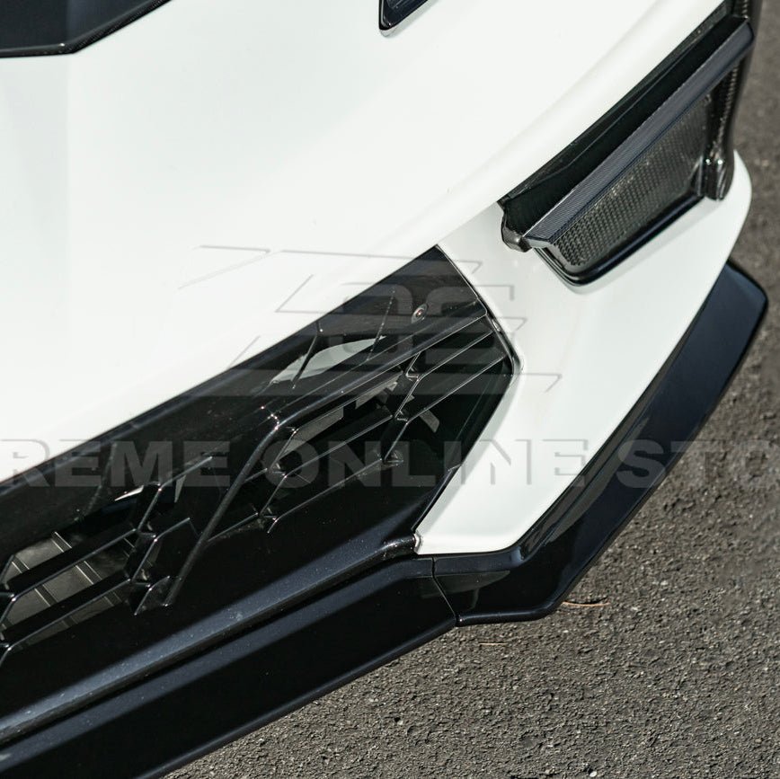 Corvette C8 Stingray Dry Carbon Fiber Front Splitter Z06 Z07 Conversion Package 2020-Up