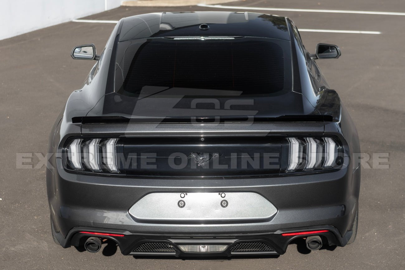 Ford Mustang S550 EOS Performance Ducktail Style Matte Black Gloss Black Rear Wing Spoiler 2015-2023