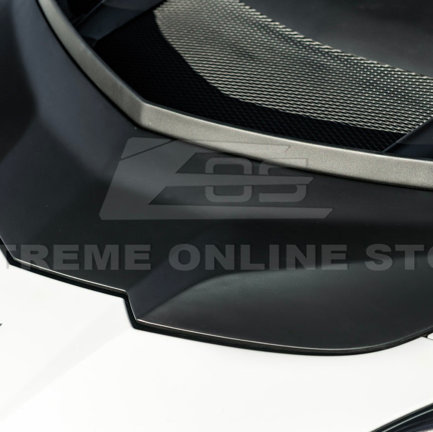 Corvette C8 ZR1 Matte Black Front Bumper Vented Extractor Hood 2020-Up
