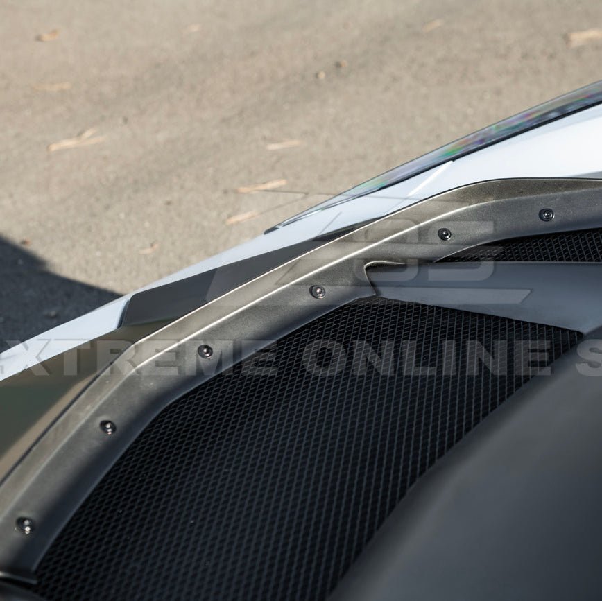 Corvette C8 ZR1 Matte Black Front Bumper Vented Extractor Hood 2020-Up