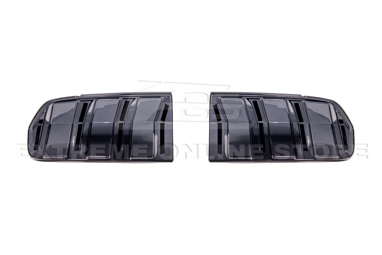 Ford Mustang S650 Factory Style Smoke Tinted Rear Tail Light Trim Bezel Cover 2024-Up