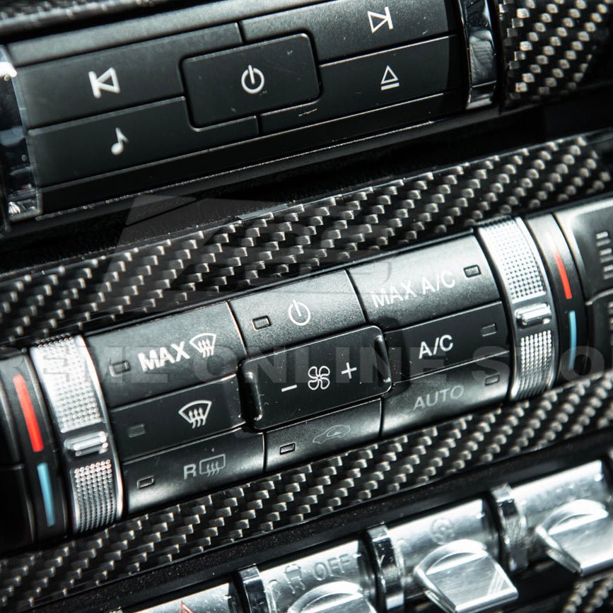 Ford Mustang S550 Factory Style Dry Carbon Fiber Center Console Control Panel Cover 2015-2023