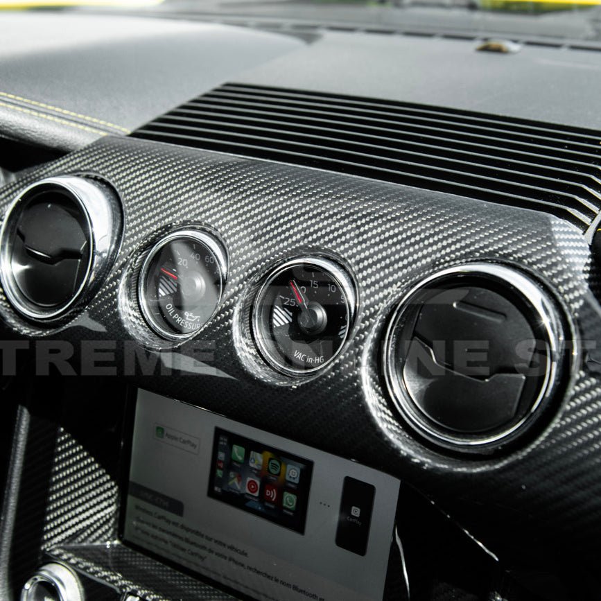 Ford Mustang S550 Dry Carbon Fiber Instrument Dashboard Panel Trim 2015-2023