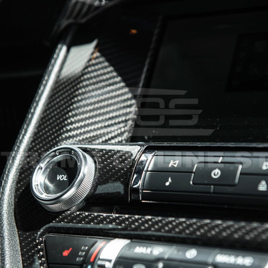 Ford Mustang S550 Factory Style Dry Carbon Fiber Center Console Control Panel Cover 2015-2023