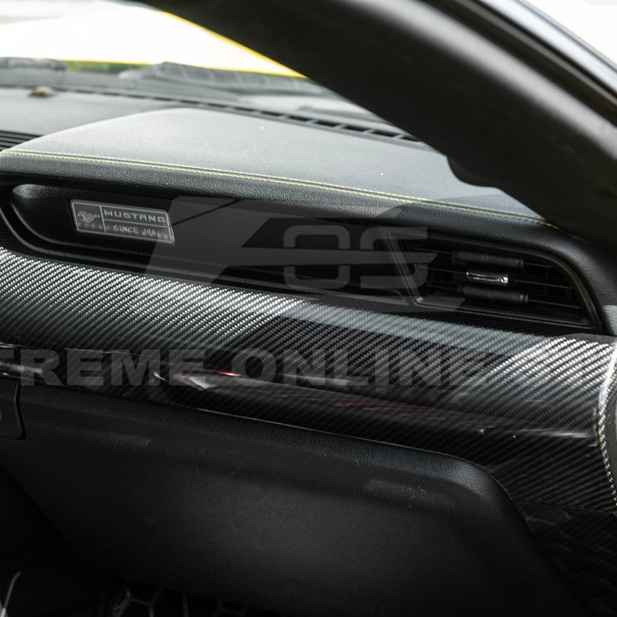 Ford Mustang S550 Dry Carbon Fiber Instrument Dashboard Panel Trim 2015-2023