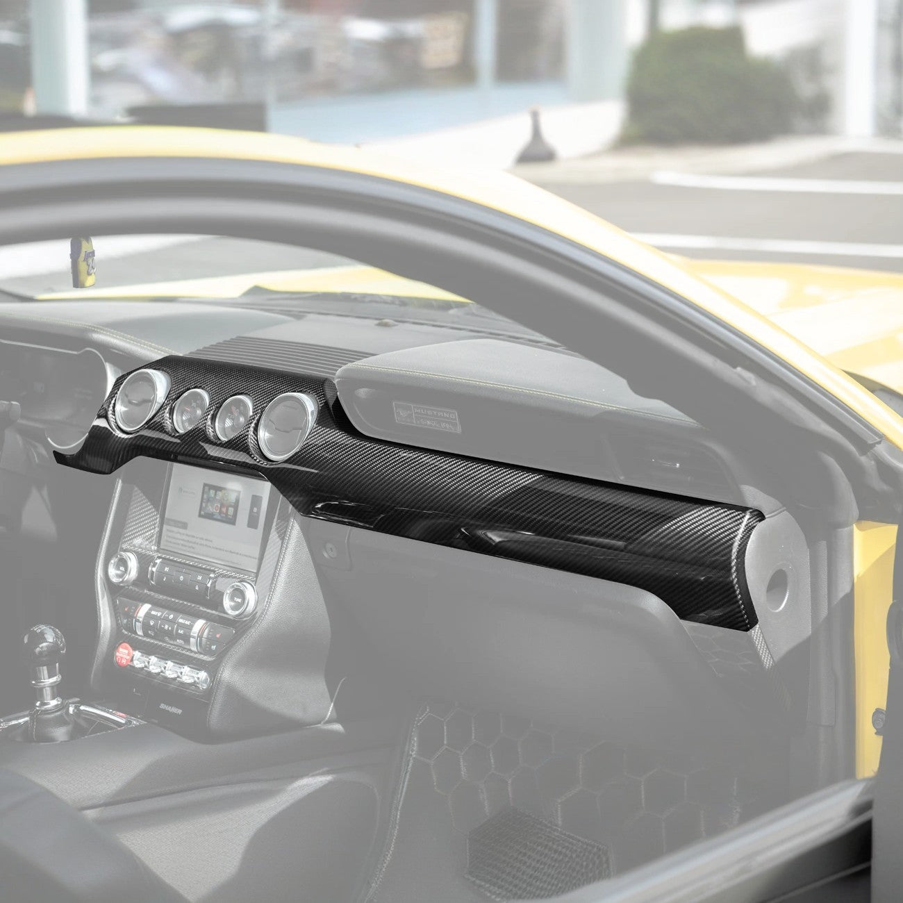 Ford Mustang S550 Dry Carbon Fiber Instrument Dashboard Panel Trim 2015-2023