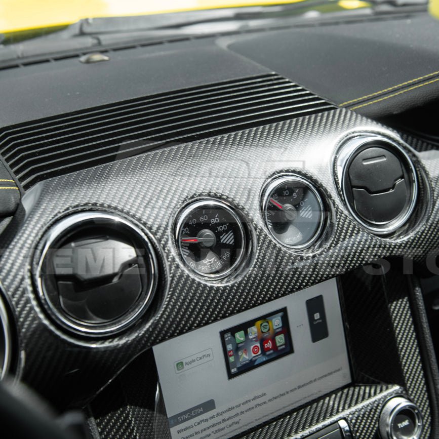 Ford Mustang S550 Dry Carbon Fiber Instrument Dashboard Panel Trim 2015-2023