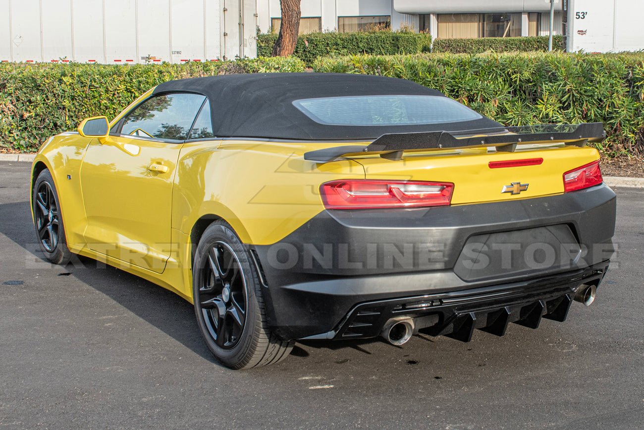 Chevrolet Camaro 6th Gen Wickerbill Rear Spoiler Extension Smoke Tinted 2016-2024
