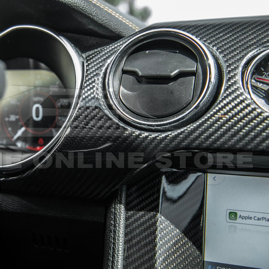 Ford Mustang S550 Dry Carbon Fiber Instrument Dashboard Panel Trim 2015-2023