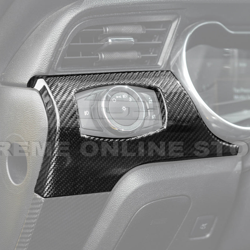 Ford Mustang S550 Factory Style Dry Carbon Fiber Dashboard Panel Trim 3 AC 2015-2023