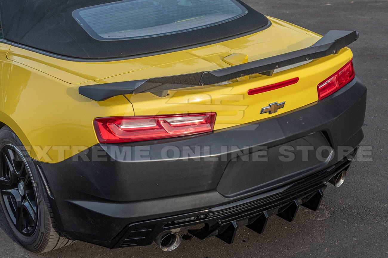 Chevrolet Camaro 6th Gen Wickerbill Rear Spoiler Extension Smoke Tinted 2016-2024