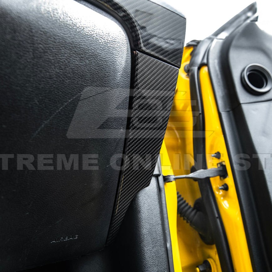 Ford Mustang S550 Factory Style Dry Carbon Fiber Dashboard Lower Trim Cover Pair 2015-2023