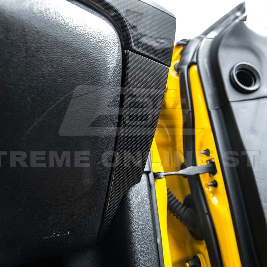 Ford Mustang S550 Factory Style Dry Carbon Fiber Dashboard Lower Trim Cover Pair 2015-2023