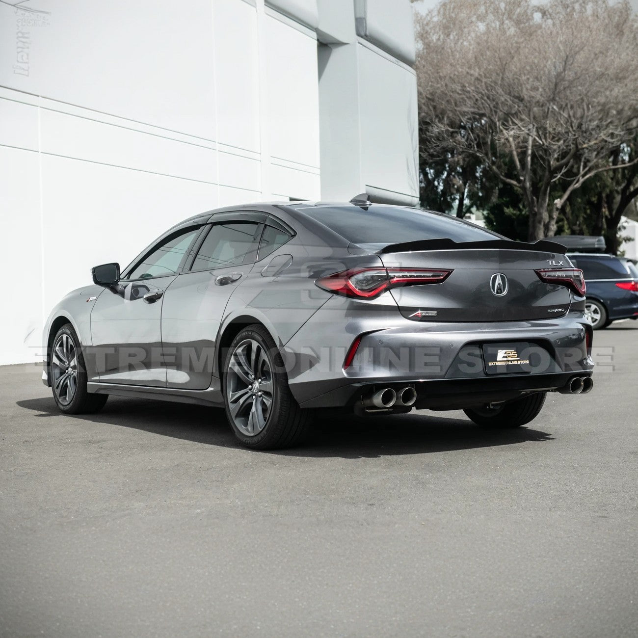 Acura TLX Extended Type S Style Gloss Black Primed Black Rear Trunk Wing Spoiler 2021-Up