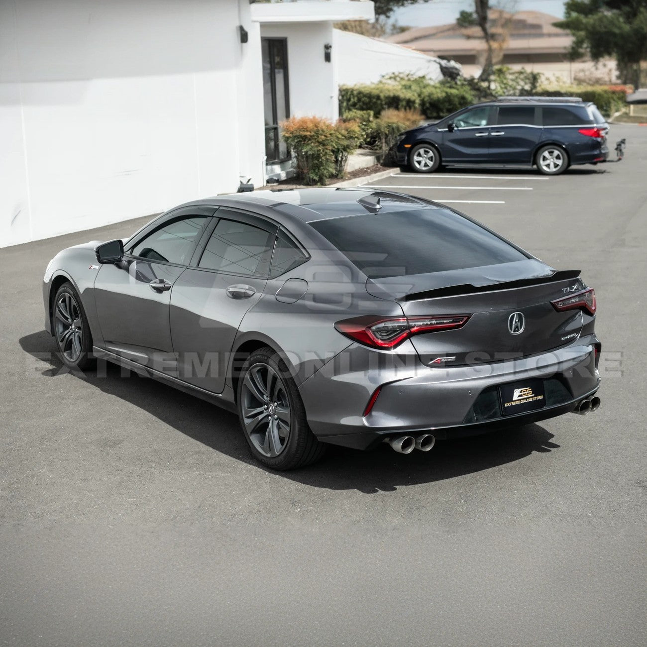 Acura TLX Extended Type S Style Gloss Black Primed Black Rear Trunk Wing Spoiler 2021-Up