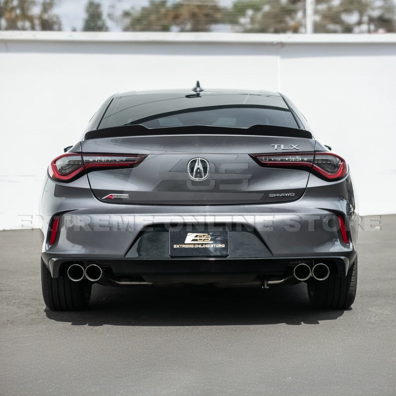 Acura TLX Extended Type S Style Gloss Black Primed Black Rear Trunk Wing Spoiler 2021-Up