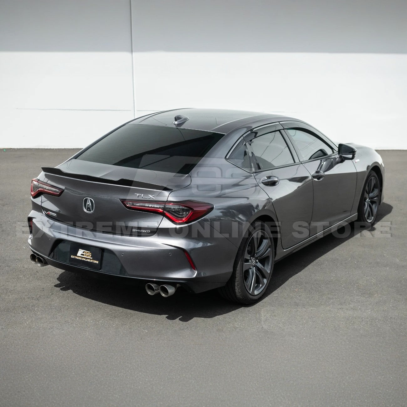 Acura TLX Extended Type S Style Gloss Black Primed Black Rear Trunk Wing Spoiler 2021-Up