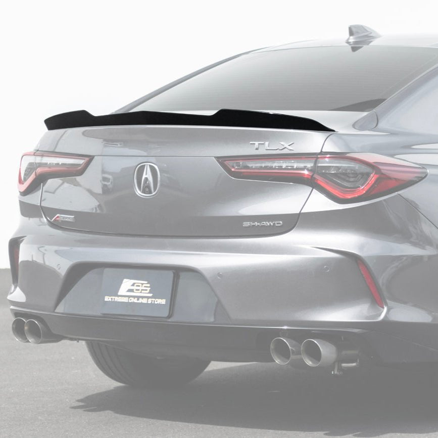 Acura TLX Extended Type S Style Gloss Black Primed Black Rear Trunk Wing Spoiler 2021-Up