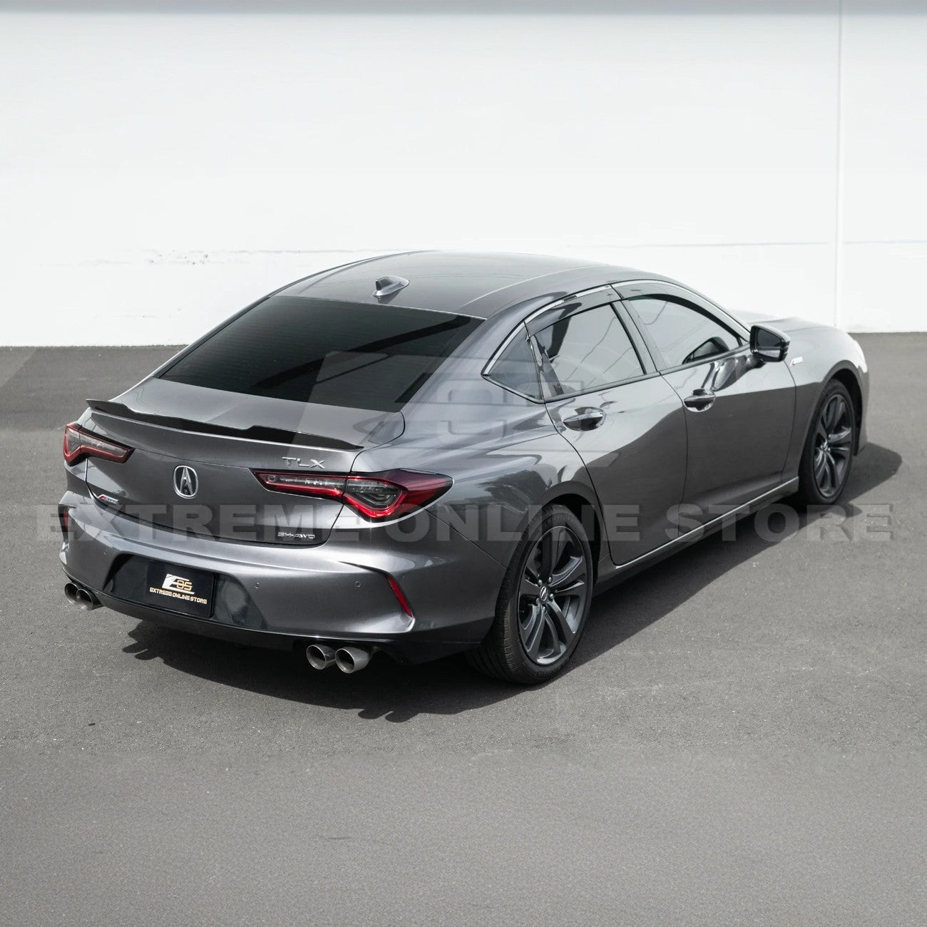 Acura TLX Extended Type S Style Gloss Black Primed Black Rear Trunk Wing Spoiler 2021-Up