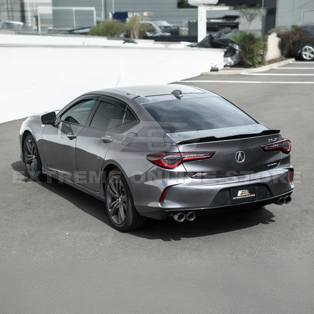 Acura TLX Extended Type S Style Gloss Black Primed Black Rear Trunk Wing Spoiler 2021-Up