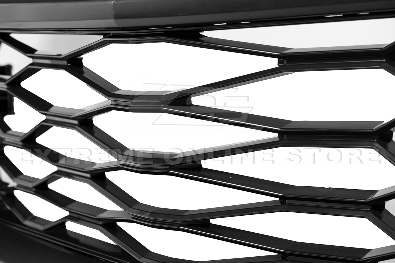 Chevrolet Camaro 6th Gen ZL1 Style Primed Black Front Bumper Conversion Kit With DRL 2016-2018