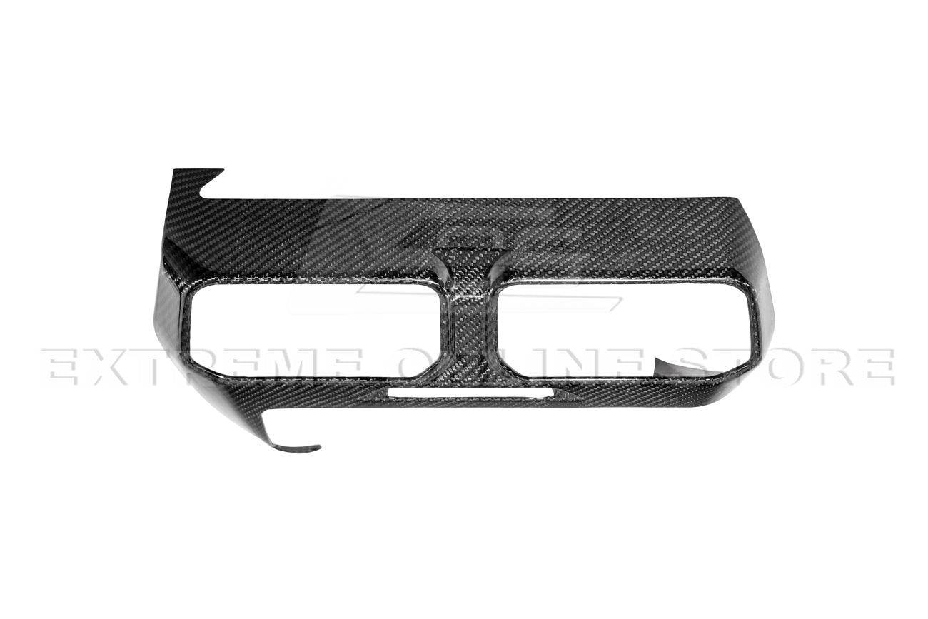 Ford Mustang S650 Factory Style Dry Carbon Fiber AC Outlet Panel Trim Split Screen 2024-Up