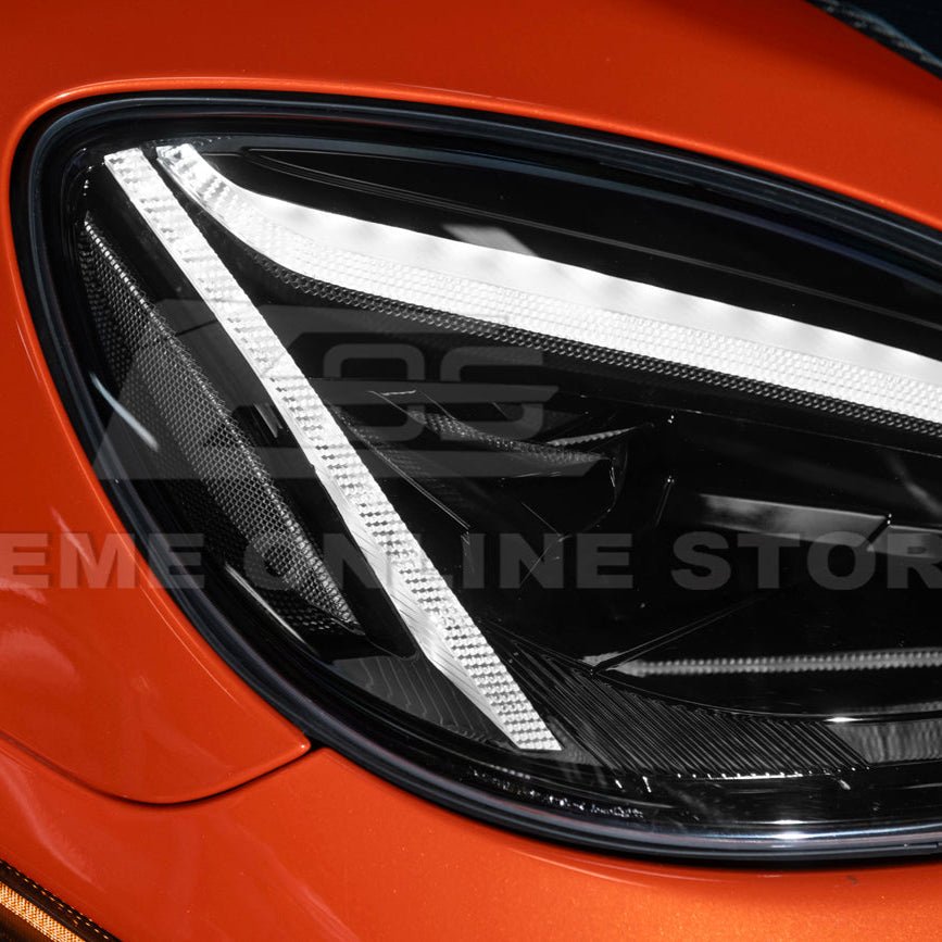 Chevrolet Corvette C6 C8 Style Clear Lens Sequential LED Front Headlights 2005-2013