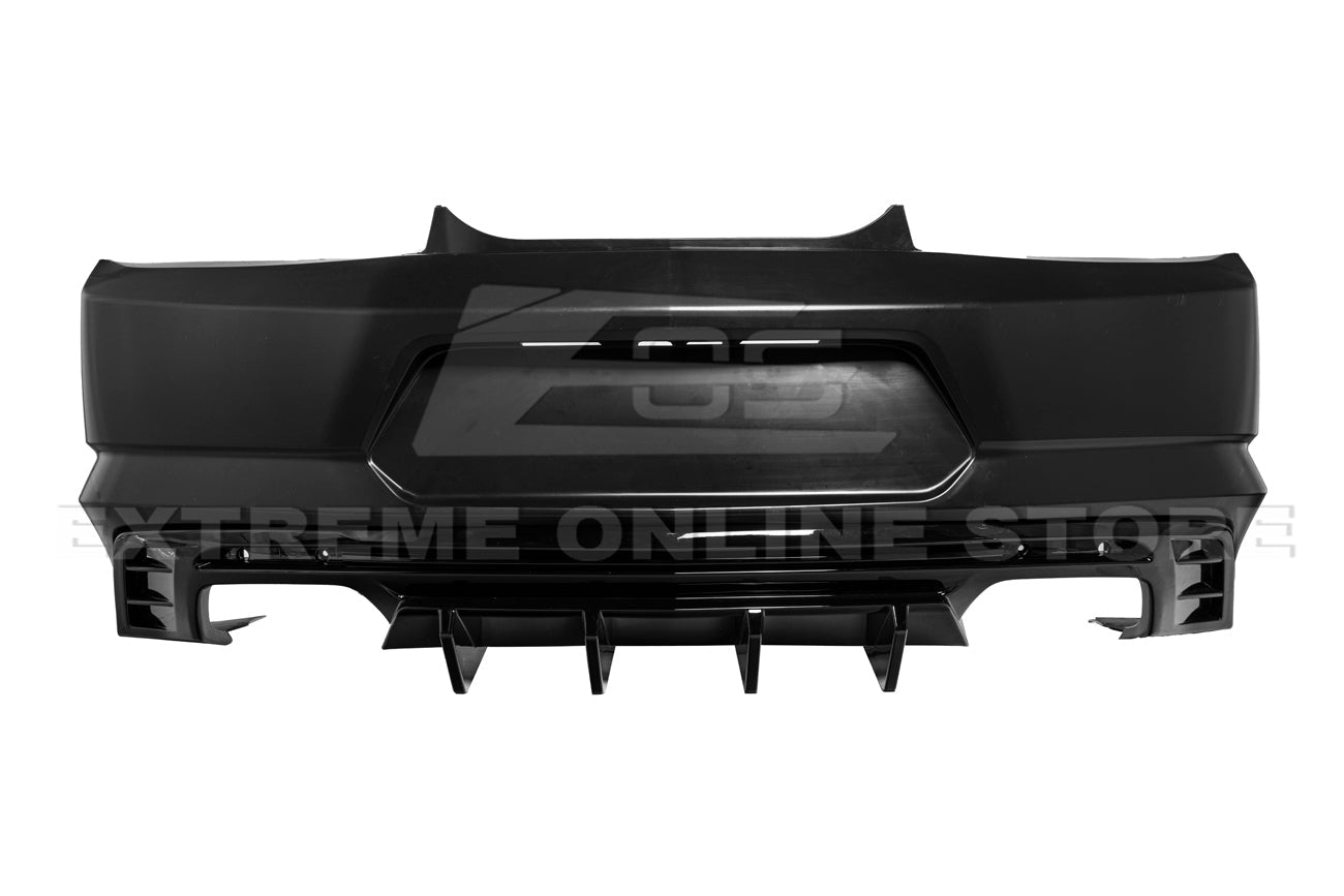 Chevrolet Camaro 6th Gen ZL1 Style Primed Black Rear Bumper Conversion Kit 2016-2018