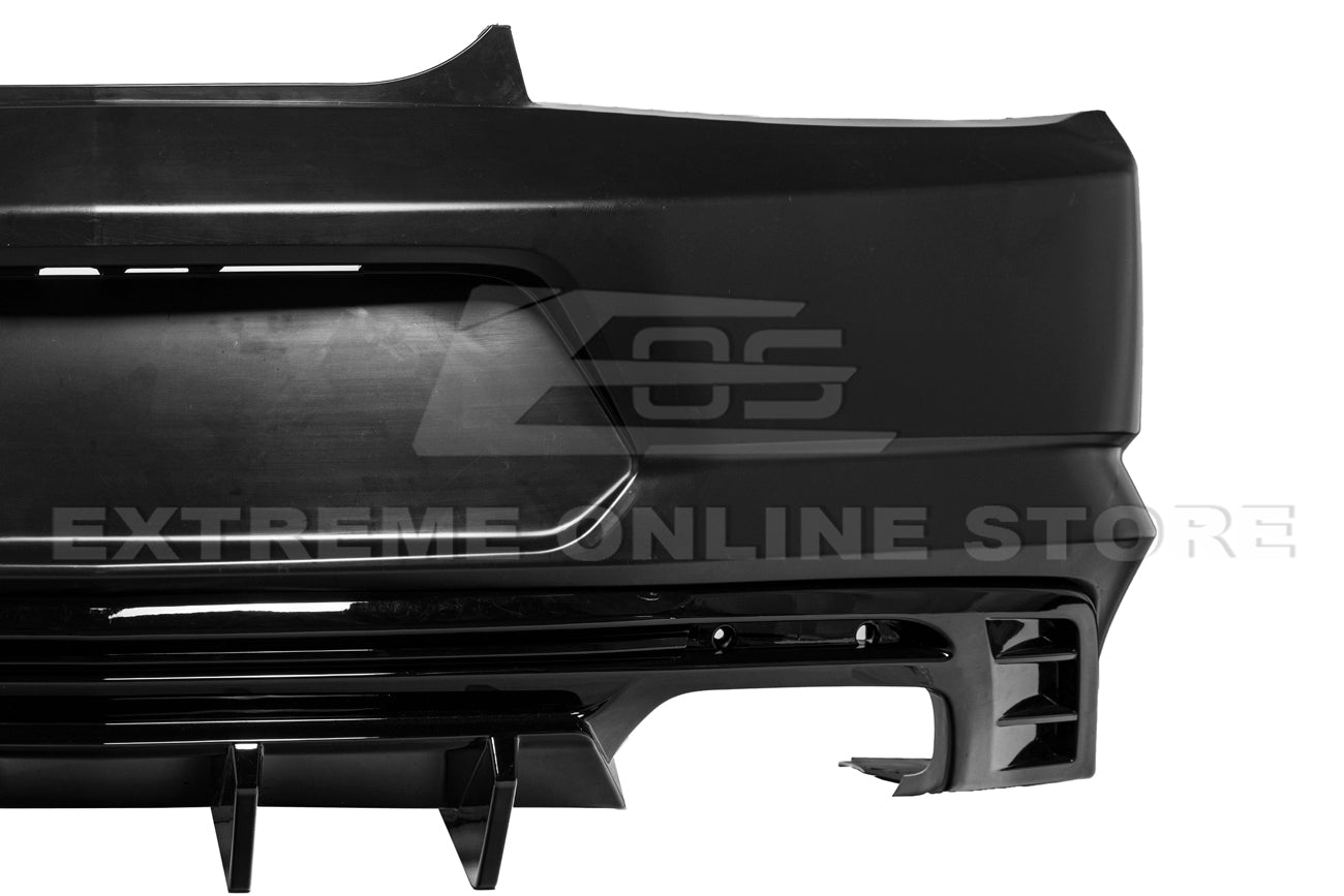 Chevrolet Camaro 6th Gen ZL1 Style Primed Black Rear Bumper Conversion Kit 2016-2018