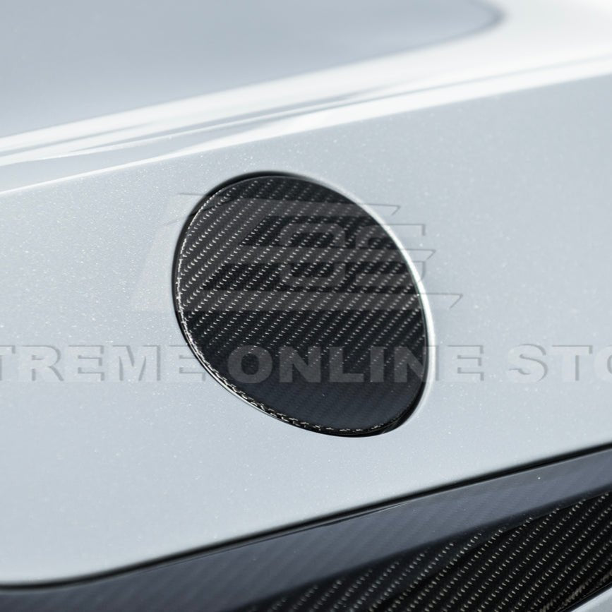 Chevrolet Corvette C8 Factory Style Dry Carbon Fiber Fuel Tank Gas Lid Cover 2020-Up