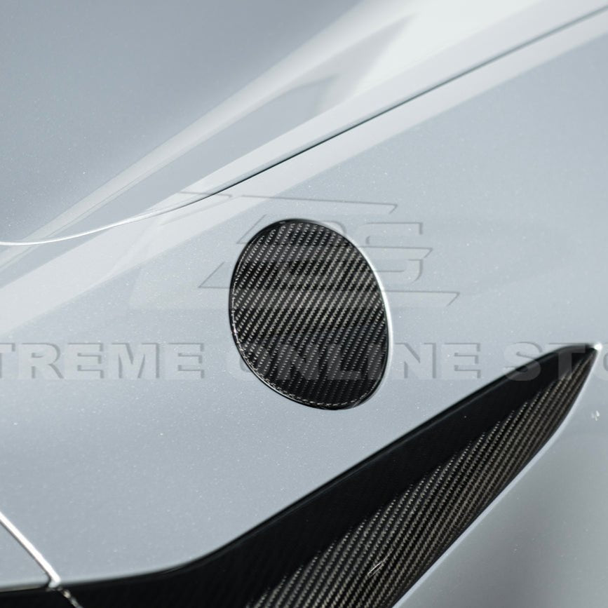 Chevrolet Corvette C8 Factory Style Dry Carbon Fiber Fuel Tank Gas Lid Cover 2020-Up