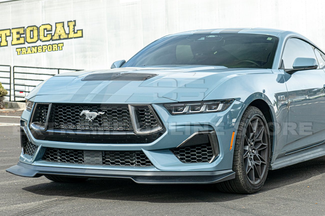 Ford Mustang S650 Factory Style Dry Carbon Fiber Front Side Grille Inserts 2024-Up