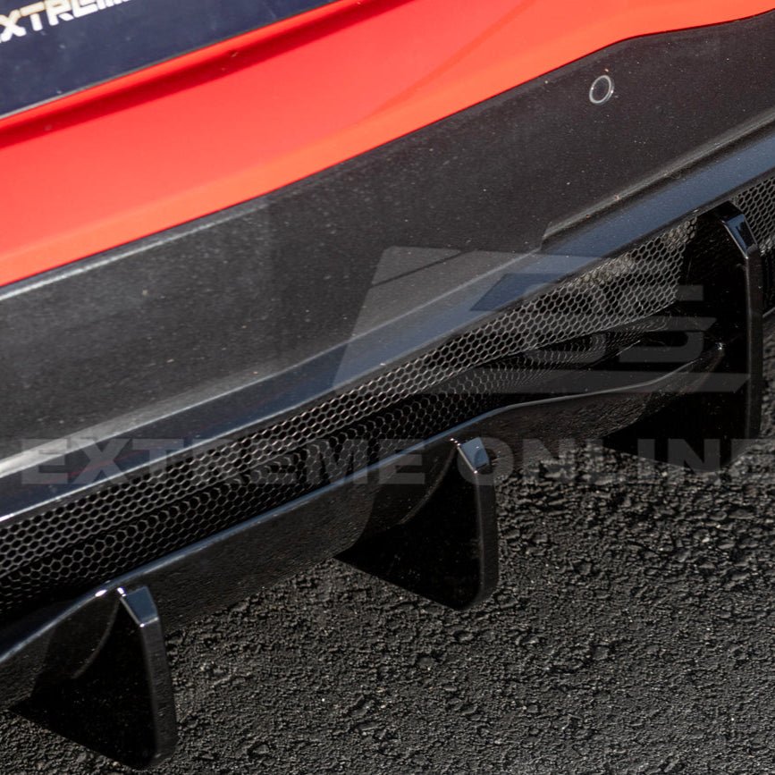 Chevrolet Corvette C8 EOS Performance Style Gloss Black Rear Bumper Add-On Diffuser Lip 2020-Up