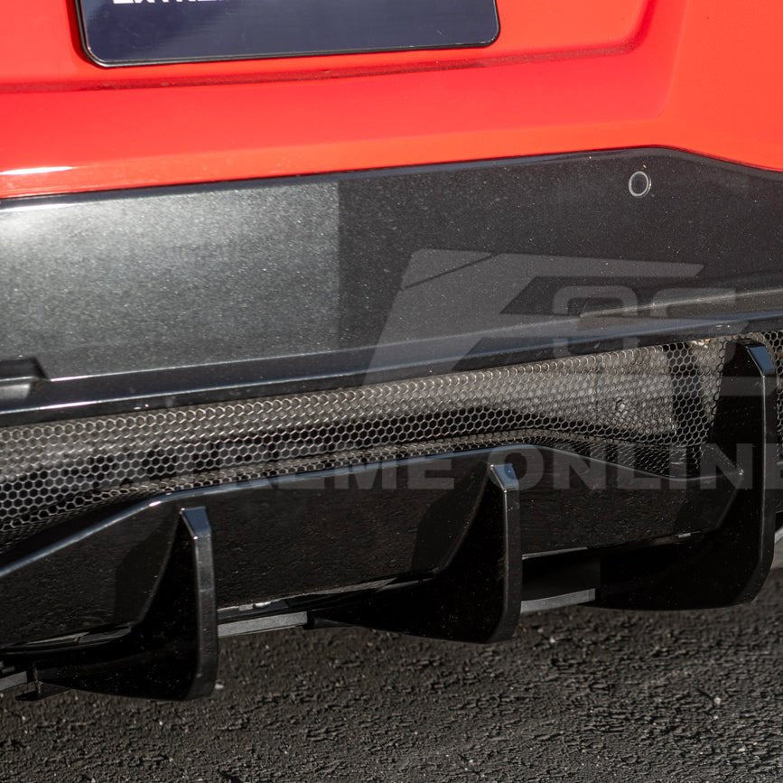 Chevrolet Corvette C8 EOS Performance Style Gloss Black Rear Bumper Add-On Diffuser Lip 2020-Up