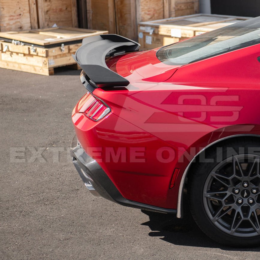 Ford Mustang S650 Dark Horse Style Rear Wickerbill Wing Spoiler Gloss Black Matte Black 2024-Up