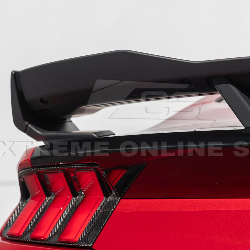 Ford Mustang S650 Dark Horse Style Rear Wickerbill Wing Spoiler Gloss Black Matte Black 2024-Up